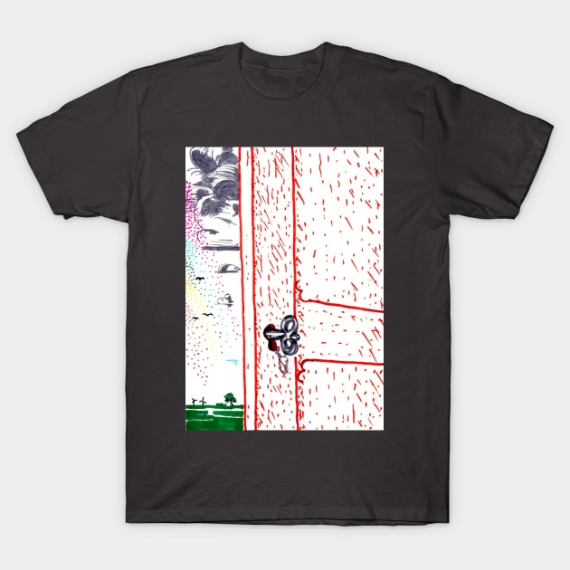 Open Door To The Rain T-Shirt by Hajarsdeco